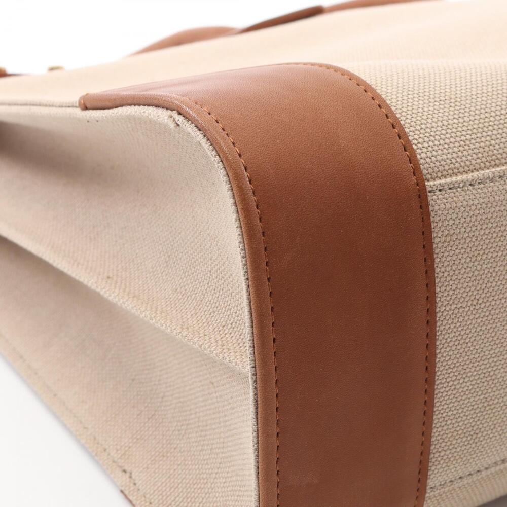 Saint Laurent Sac de Jour Tote Bag Canvas Leather Beige Brown - Picture 5 of 7
